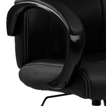 Rama Faux Leather Home And Office Chair In Black