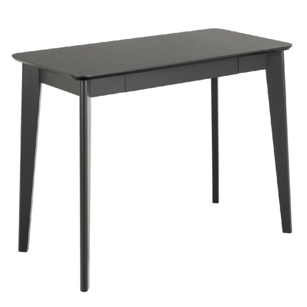 Riga Wooden Laptop Desk With 1 Drawer In Matt Black