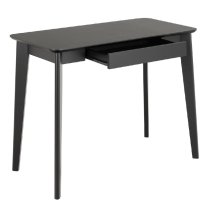 Riga Wooden Laptop Desk With 1 Drawer In Matt Black