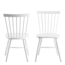 Rexford White Wooden Dining Chairs In Pair