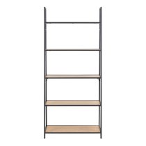 Sparks Wooden Bookcase With 5 Shelves In Oak And Black