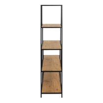 Sparks Wooden Bookcase With 4 Shelves In Oak And Black