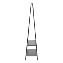 Sparks Wooden Clothes Stand With 2 Shelves In Ash Black