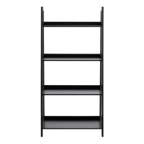 Wabash Wooden Bookcase With 4 Shelves In Black