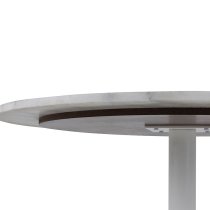 Tama White Marble Dining Table Round In Metal Base