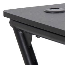 Tempe Wooden Gaming Desk With Metal Frame In Black