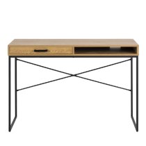 Sparks Wooden Laptop Desk With 1 Drawer In Oak And Black