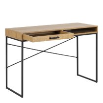 Sparks Wooden Laptop Desk With 1 Drawer In Oak And Black