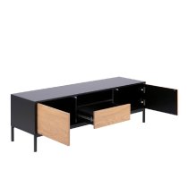 Sparks Wooden TV Stand With 2 Doors 1 Drawer In Oak And Black