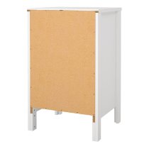 Macron Wooden Bedside Cabinet With 3 Drawers In White