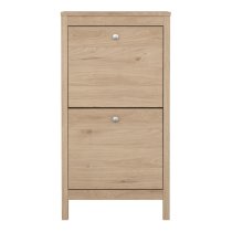 Macron Wooden Shoe Cabinet With 2 Flip Doors In Oak