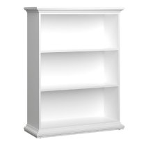 Parayo Wooden Bookcase With 2 Shelves In White