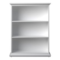 Parayo Wooden Bookcase With 2 Shelves In White