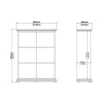 Parayo Wooden Bookcase With 2 Shelves In White