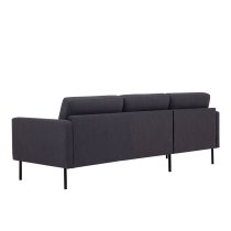 Nexa Fabric Left Handed Corner Sofa With Black Leg In Anthracite