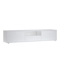 Macomb Wooden TV Stand With 2 Doors 1 Drawers In White