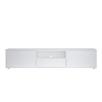 Macomb Wooden TV Stand With 2 Doors 1 Drawers In White