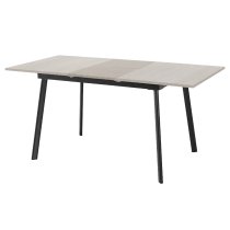 Avah Extending Concrete Dining Table With 4 Lyster Green Chairs