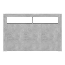 Brea Wooden Storage Cabinet In Concrete Grey With LED Lights