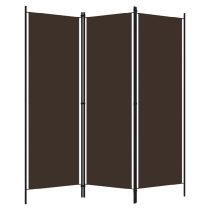 Celina Fabric 3 Panels 150cm x 180cm Room Divider In Brown