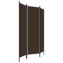 Celina Fabric 3 Panels 150cm x 180cm Room Divider In Brown