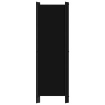 Celina Fabric 4 Panels 200cm x 180cm Room Divider In Black