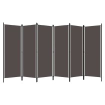 Celina Fabric 6 Panels 300cm x 180cm Room Divider In Anthracite