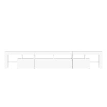 Biloxi Wooden TV Stand In White With LED Lights