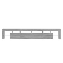 Biloxi Wooden TV Stand In Grey Sonoma With LED Lights