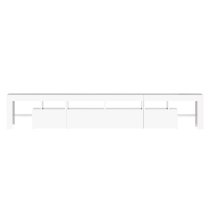 Biloxi High Gloss TV Stand In White With LED Lights