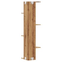 Ravena Wooden Corner Wall Shelf With 5 Shelves In Oak