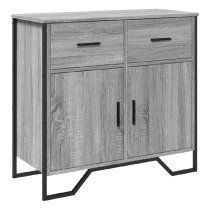 Kamas Wooden Sideboard With 2 Doors 2 Drawers In Grey Sonoma