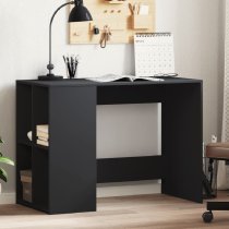 Knutsford Wooden Laptop Desk With 4 Shelves In Black