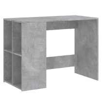 Knutsford Wooden Laptop Desk With 4 Shelves In Concrete Grey