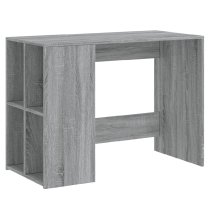 Knutsford Wooden Laptop Desk With 4 Shelves In Grey Sonoma