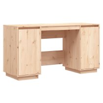 Kitimat Wooden Laptop Desk With 2 Doors In Natural