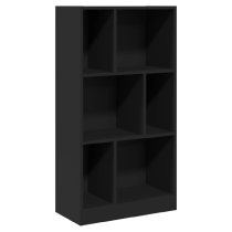 Guelph Wooden Bookcase With 6 Shelves In Black