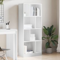 Guelph Wooden Bookcase With 8 Shelves In White