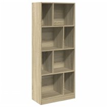 Guelph Wooden Bookcase With 8 Shelves In Sonoma Oak