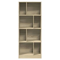 Guelph Wooden Bookcase With 8 Shelves In Sonoma Oak