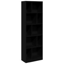 Guelph Wooden Bookcase With 10 Shelves In Black