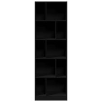 Guelph Wooden Bookcase With 10 Shelves In Black