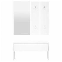 Hazen Wooden 4 Piece Hallway Furniture Set In White