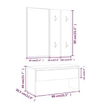 Hazen Wooden 4 Piece Hallway Furniture Set In White