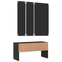 Hazen Wooden 4 Piece Hallway Furniture Set In Black