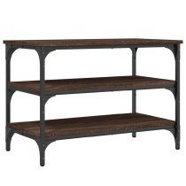 Indio Wooden Small Shoe Bench With 2 Shelves In Brown