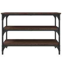 Indio Wooden Small Shoe Bench With 2 Shelves In Brown