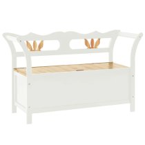 Jorden Wooden Hallway Seating Bench In White And Oak