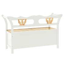 Jorden Wooden Hallway Seating Bench In White And Oak