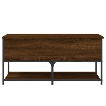 Lacey Wooden Large Shoe Storage Bench In Brown Oak